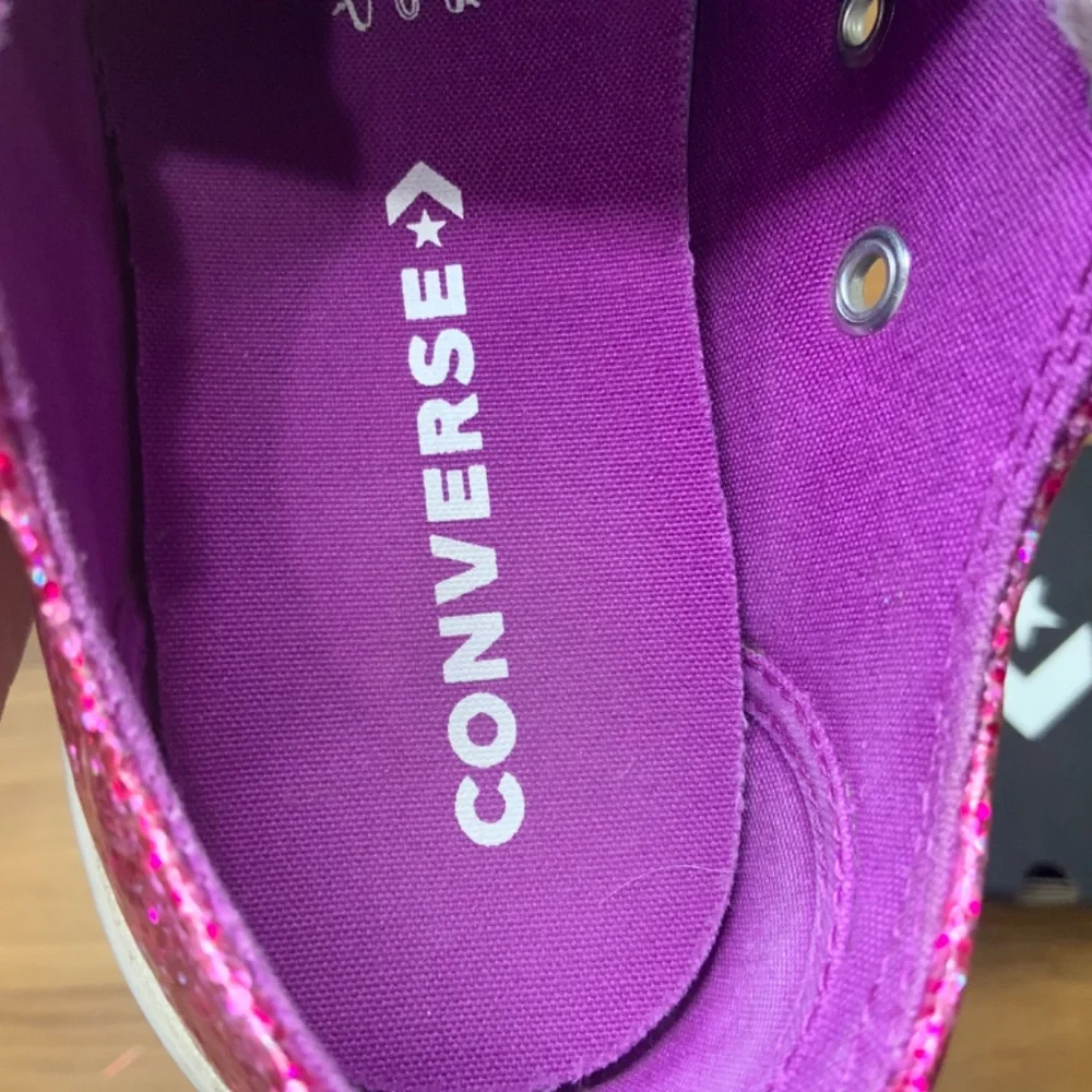 Converse All Star Pink Glitter Low Top Sneakers